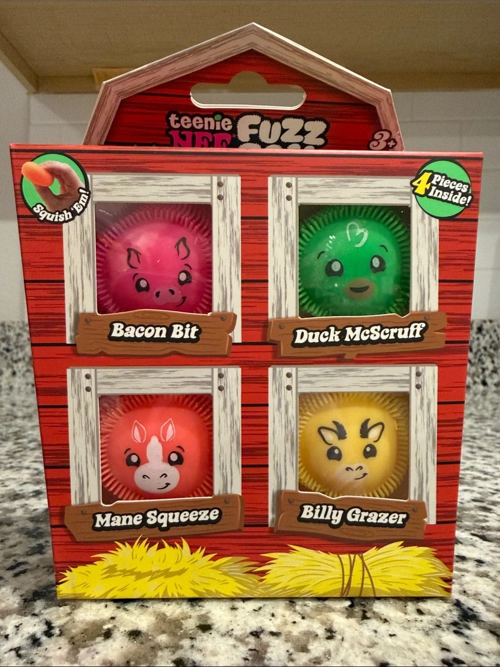 Teenie Needoh Fuzz Ball Farmyard The Velvet Squeeze!
